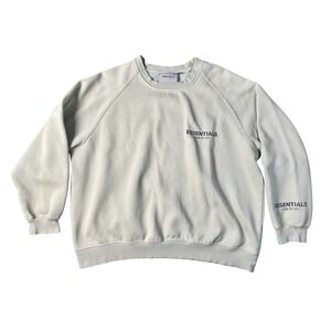 Fear of God Essentials Green Fleece Crewneck Sweatshirt Size Medium Unisex